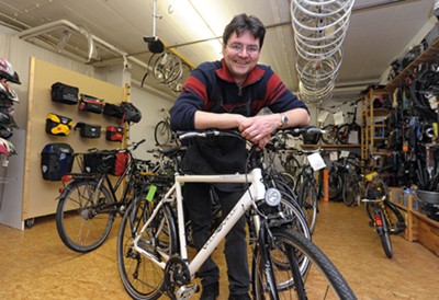 Simon Rhode im OHNE ENDE fahrradladen